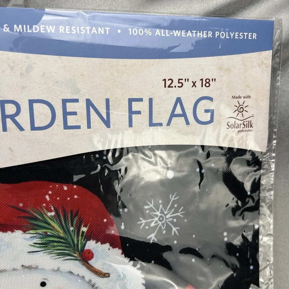 BreezeArt Studio M Buffalo Snowman Premium Garden Flag 12.5